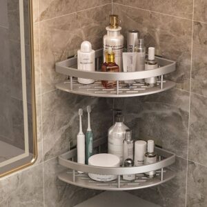 Anti-Rust Metal Steel Shower Rack-Large Capacity,Bathroom Organizing Shelves, Convenient Storage And Home Decoration